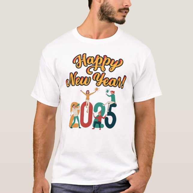 Camiseta "Camisas de Celebração do Ano Novo 2025 - (Frente)