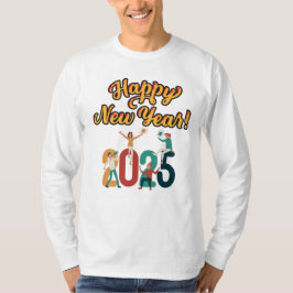 Camiseta "Camisas de Celebração do Ano Novo 2025 -