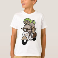 CAMISAS-T DE GATO DE PATINETE DE RAPAZES