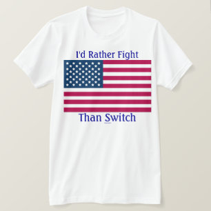 CAMISETA CAMISAS-T DE JULHO - BANDEIRA AMERICANA - SLOGANS