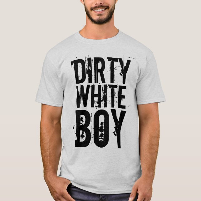CAMISETA CAMISAS-T DOS HOMENS, BRANCO SUJO (Frente)