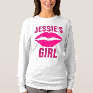 CAMISETA CAMISEIRAS DE BEIJAS DE BEIJAS DA GAROTA DE JESSIE