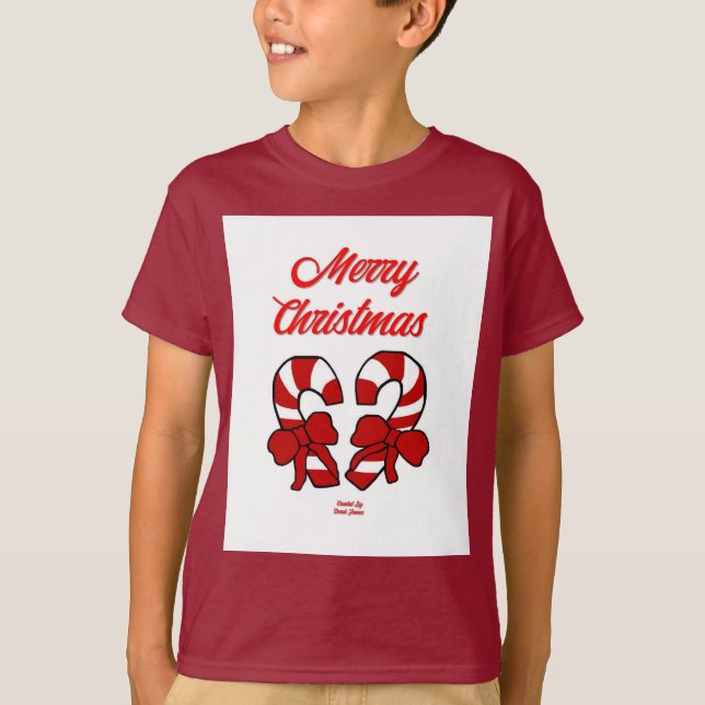 Camiseta Camiseiros de Natal Caras Boys Maroon Basic T Shir (Frente)