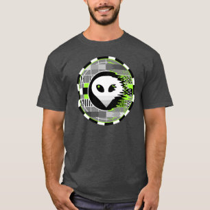 Camiseta Camiseiros redondos de TV alienígena cinza básica