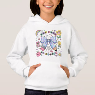 Camiseta Camiseta-100 Dias de Escola Capuz para Crianças