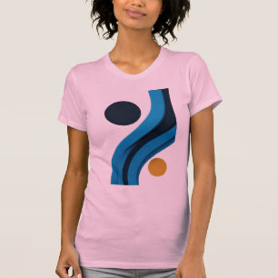 Camiseta Camiseta-Ajustado elegante para mulheres com arte 