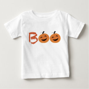 Camiseta Camiseta-bebê-abóbora-branca 1rua Halloween