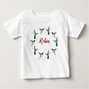 Camiseta Camiseta-bebê com garganta-rubi personalizada