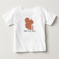 Camiseta-bebê, Esquilo-Cinto, adicionar texto pers