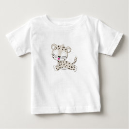 Camiseta Camiseta-bebê-leopardo-branca