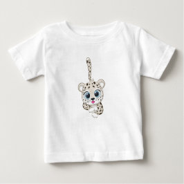 Camiseta Camiseta-bebê-leopardo-branca