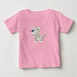 Camiseta Camiseta-bebê-leopardo-branca