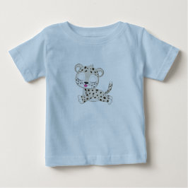 Camiseta Camiseta-bebê-leopardo-branca