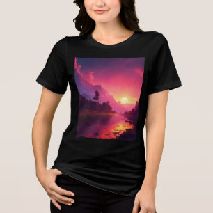 Camiseta Camiseta-blenda-tríplice feminina Bella+Canvas — A
