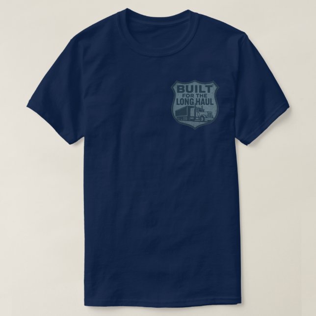Camiseta Camiseta-caminhoneiro, condutor de longa distância (Frente do Design)