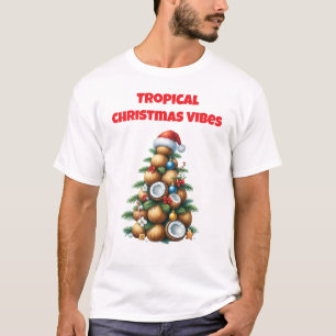 Camiseta Camiseta-Camisas de Natal Tropicais para a Família