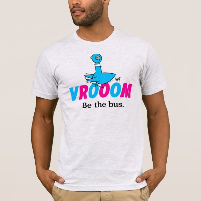 Camiseta Camiseta-Cinza-clara do Pombo Vroom (Frente)