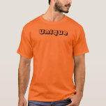 Camiseta Camiseta-corante espiral de homem único<br><div class="desc">As t-shirts de coloração branca são únicas na sua design. Inspirado pela design espiral desta camiseta,  adicionei algumas palavras-arte a simplesmente dizer,  "único". Esta camiseta masculina personalizada é para a ousadia individual única ou corajosa o suficiente para vestir.</div>