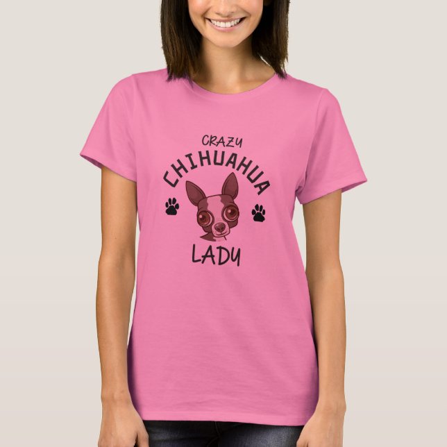 Camiseta Camiseta-da-dama das mulheres Chihuahua (Frente)