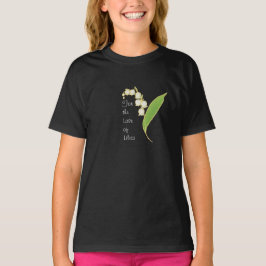 Camiseta camiseta das damas com pescoço V: Lily of