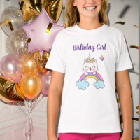 Camiseta-de-aniversário de gato unicórnio