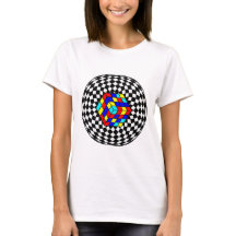 "Camiseta de Arte Geométrica Moderna – Padrão Abst