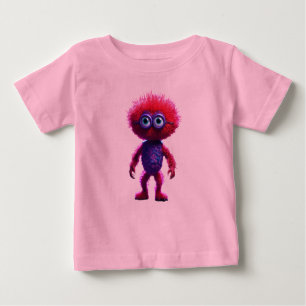 Camiseta "Camiseta de Bebê Monstro Vermelho"