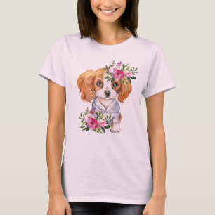 Camiseta Camiseta-de-camisa do Rei Charles Cavalier Puppy M