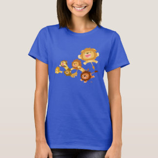 Camiseta Camiseta-de-Leão-de-Leão de Bela-Caricatura