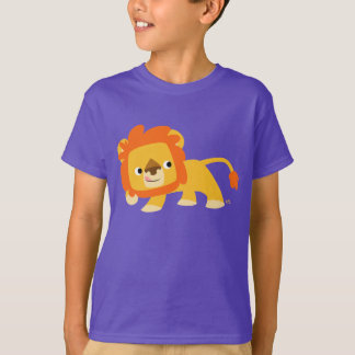 Camiseta Camiseta-de-Leão-Leão-de-Cartoon-Cute Mischievous