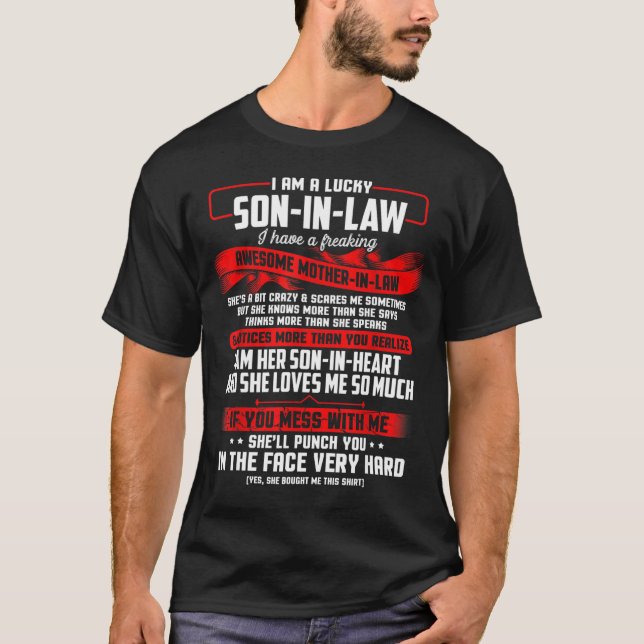 Camiseta Camiseta-De-Mãe Fantástica E Sortuda (Frente)