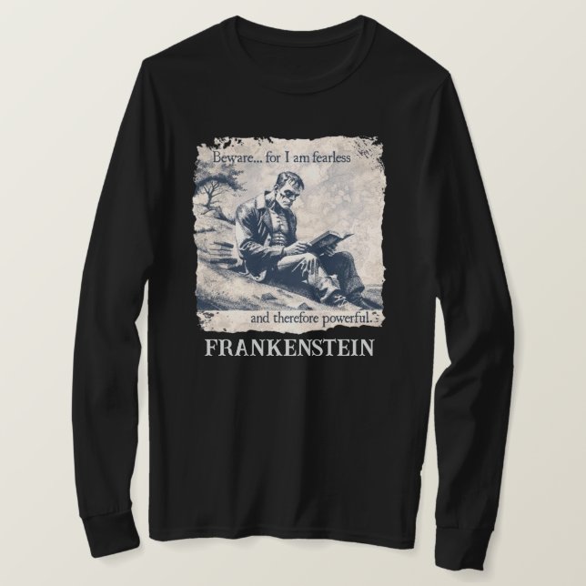 Camiseta "Camiseta de manga longa Frankenstein  (Frente do Design)