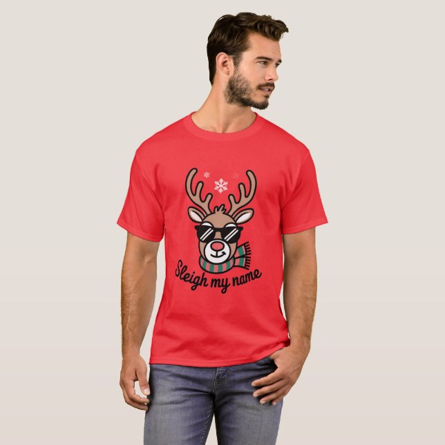 Camiseta | Camiseta de Natal Divertida | Roupa de  (Frente Completa)