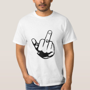Camiseta Camiseta, dedo médio masculino para homens