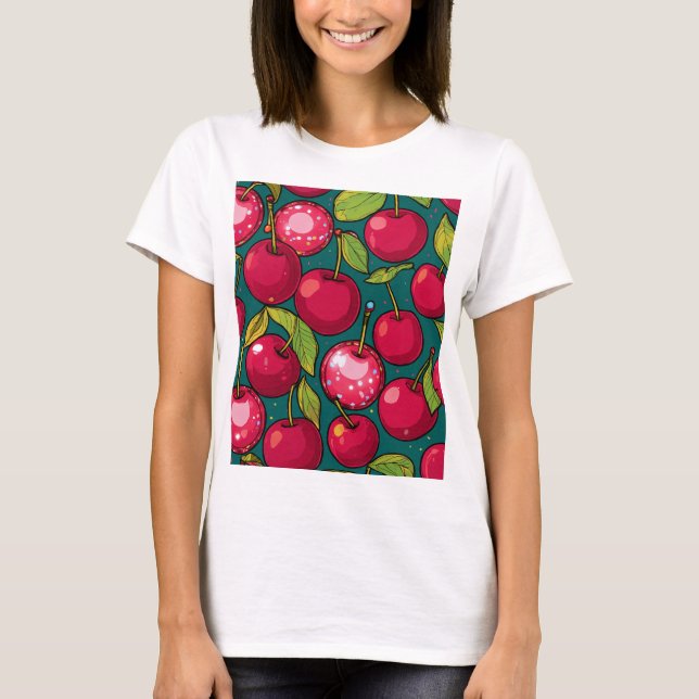 Camiseta **"Camiseta Design Cheery - Dê mais brilho ao seu  (Frente)