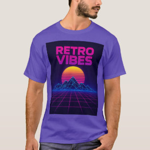 Camiseta Camiseta-Design da-onda sintética Retro Tech Vibes