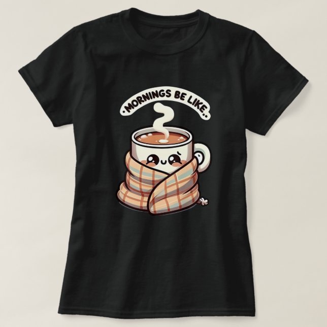 Camiseta Camiseta-Design de-café-café-café-preto (Frente do Design)
