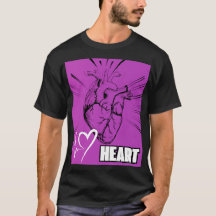 Camiseta-Design de-Coração Roxo