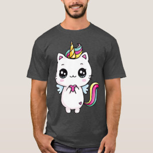 Camiseta Camiseta-do-Arco-Íris (Caticorn) Meowgical