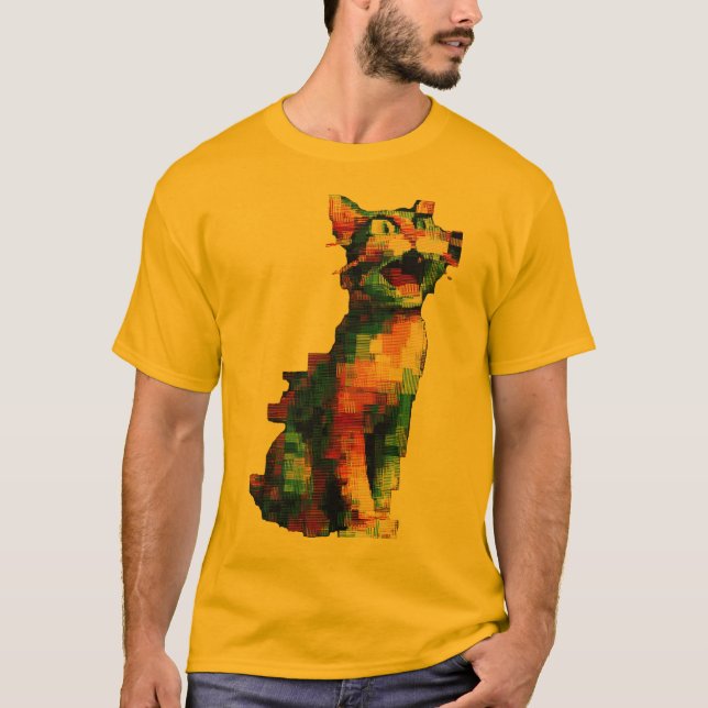 Camiseta `Camiseta do Tigre Geométrico`  (Frente)