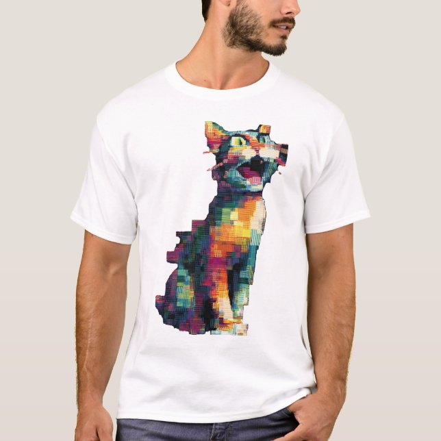 Camiseta `Camiseta do Tigre Geométrico`  (Frente)