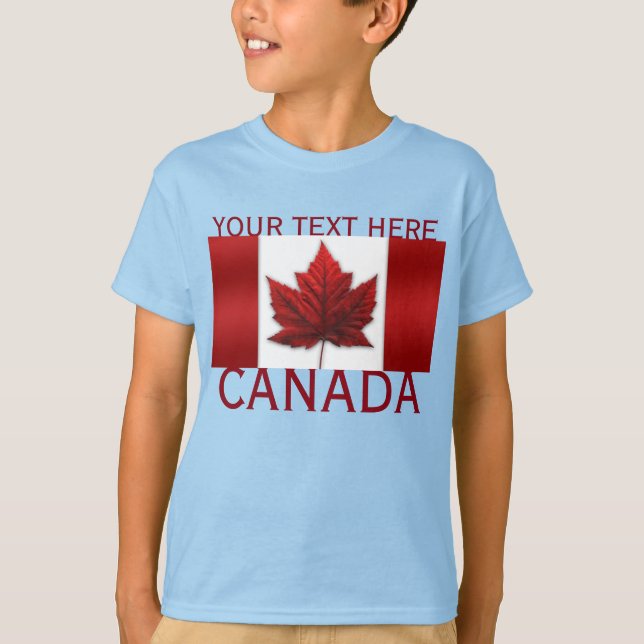 Camiseta Camiseta-doce canadense Flag Kid (Frente)