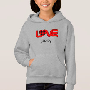 Camiseta Camiseta-doce de-pulante, de amor preto e vermelho