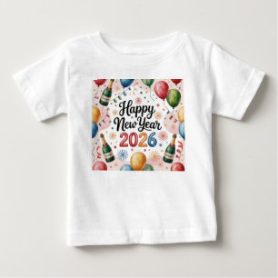 Camiseta Camiseta-Feliz Ano Novo 2026 Família Combinando