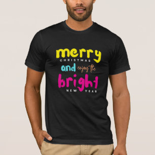 Camiseta Camiseta: Feliz Natal e Ano Novo (preto)