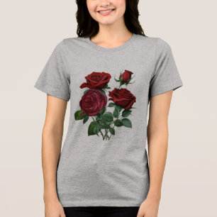 Camiseta "Camiseta Feminina Rosa Vermelha – Elegância Femin