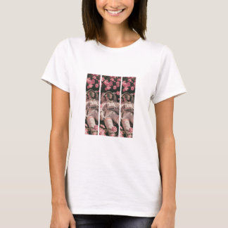 Camiseta Camiseta-Flor Rosa-Rosa-Austronut - Beleza Cósmica