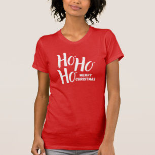 Camiseta Camiseta: Ho Ho Ho Merry Christmas (vermelho)