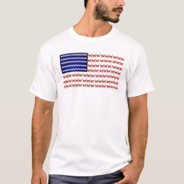 Camiseta Camiseta-homem patriótica, gatos-bandeira branca e