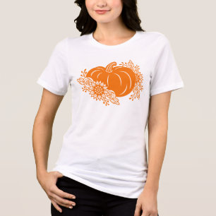 Camiseta Camiseta-Impressão de-abóbora do Halloween - Pesco